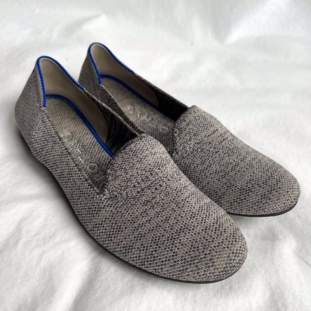 Rothys loafer flats gray knit size 6